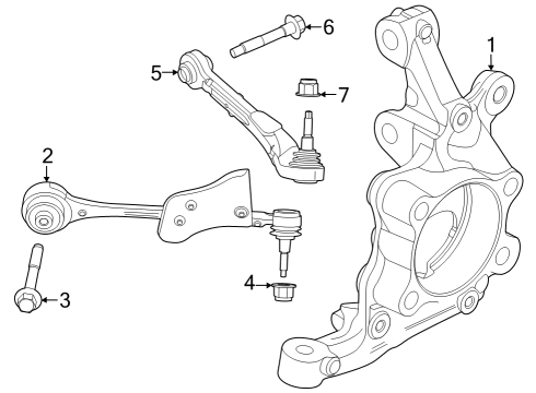 2024 Ford Mustang Front Suspension Components Diagram