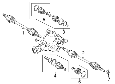 2021 Ford Mustang Drive Axles - Rear Diagram 1 - Thumbnail