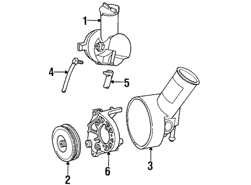 1993 Mercury Sable Hose Assembly Pump To Steer Diagram for F3DZ3A719E