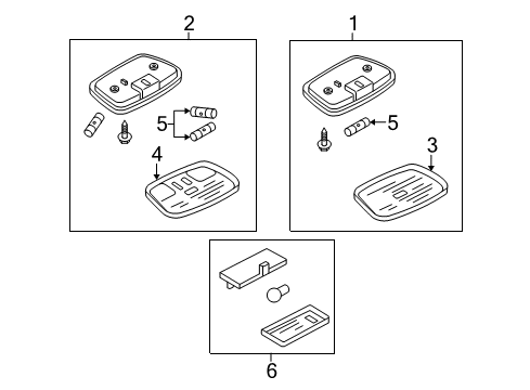 2007 Mercury Mariner Interior Lamps Diagram 2 - Thumbnail