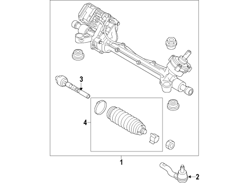 2016 Lincoln MKZ Steering Gear & Linkage Diagram 2 - Thumbnail