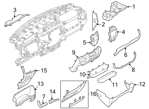 2024 Ford Expedition Instrument Panel Components Diagram 1 - Thumbnail