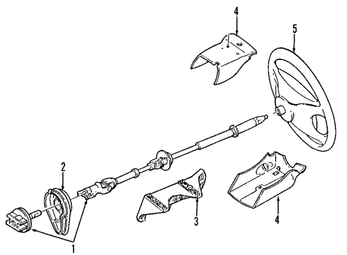 1998 Ford Contour Shroud Diagram for F7RZ3530FF