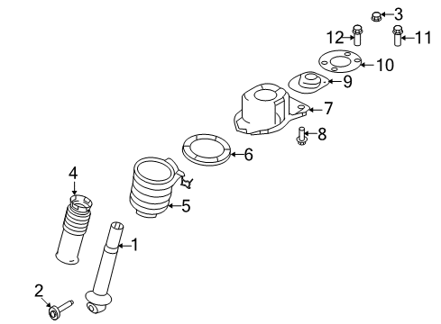 2008 Ford Taurus X Shocks & Components - Rear Diagram