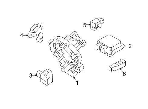 2013 Ford Fiesta Air Bag Components Diagram