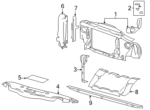 2005 Ford F-150 Radiator Support Diagram