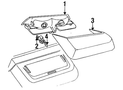 1996 Ford Thunderbird High Mount Lamps Diagram