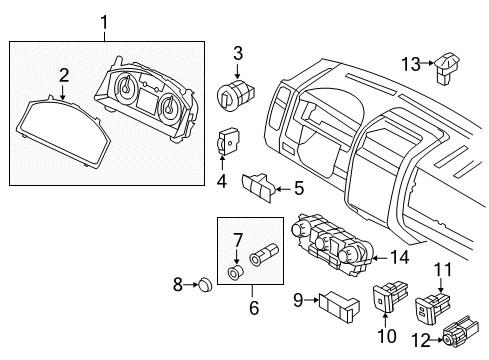 2009 Mercury Mariner Cluster & Switches Diagram 2 - Thumbnail