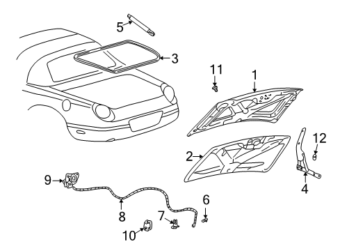 2003 Ford Thunderbird Trunk, Body Diagram