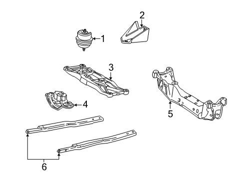 2001 Lincoln LS Bracket Diagram for XW4Z-6A023-AA