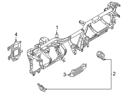 2023 Ford Bronco Instrument Panel Components Diagram 2 - Thumbnail