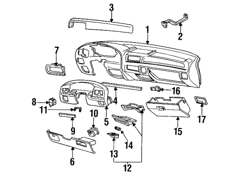 1995 Ford F-150 Instrument Panel Diagram