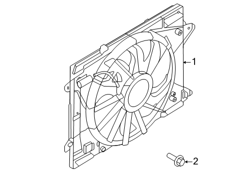 2023 Ford Escape MOTOR AND FAN ASY - ENGINE COO Diagram for MX6Z-8C607-B