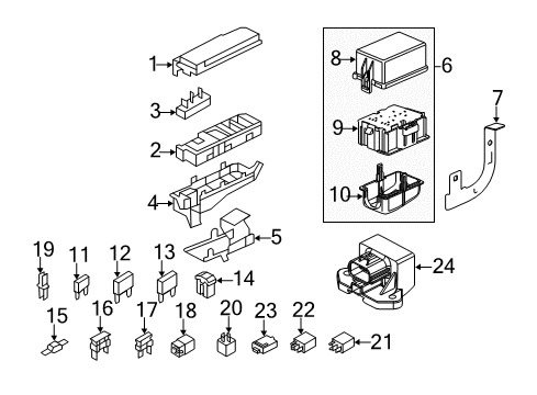 2011 Ford Escape Circuit Breaker Assembly Diagram for 7T4Z-14526-C