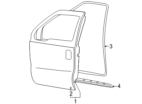 2001 Ford F-250 Super Duty Front Door Diagram