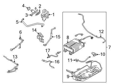 2010 Ford Mustang Purge Control Valve Diagram for 7U5Z-9C915-F