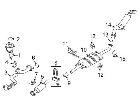 2009 Ford Escape Exhaust Components Diagram