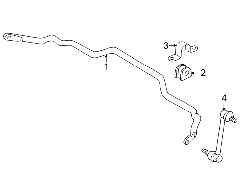 2007 Ford Escape Stabilizer Bar & Components - Front Diagram