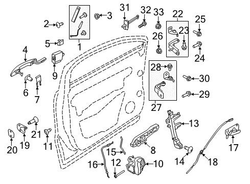 2019 Lincoln MKC Front Door Diagram 3 - Thumbnail