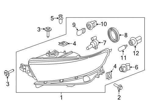 2019 Ford Police Interceptor Sedan Bulbs Diagram 2 - Thumbnail