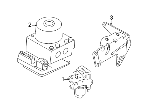 2010 Mercury Mariner ABS Components Diagram