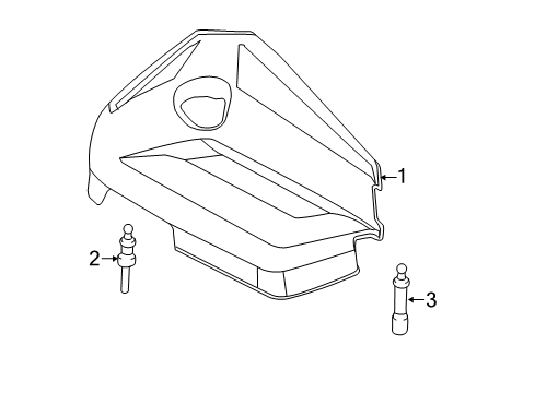 2014 Ford Fusion Engine Appearance Cover Diagram