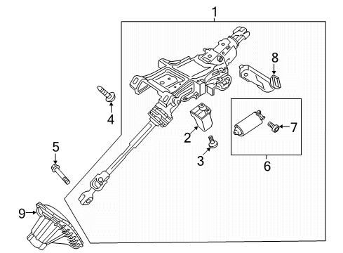 2017 Lincoln Continental Steering Column & Wheel, Steering Gear & Linkage Diagram 2 - Thumbnail