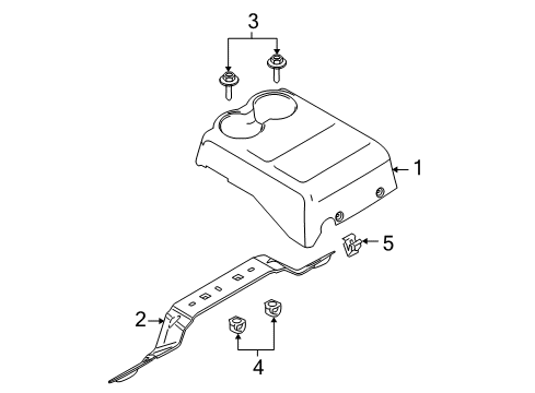 2008 Ford F-350 Super Duty Front Console, Rear Console Diagram