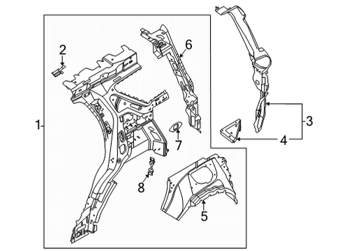 2022 Ford Bronco Sport BRACKET - ASSIST HANDLE Diagram for M1PZ-78312A49-A