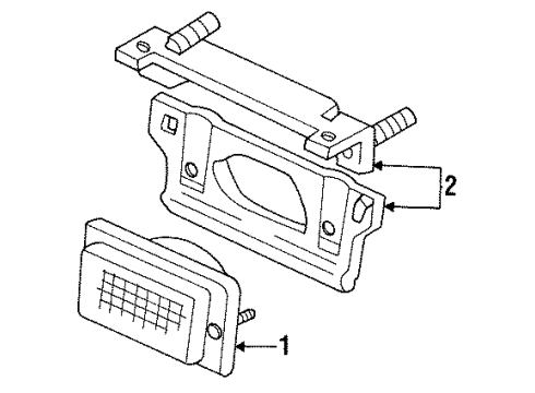 1990 Ford Taurus Lamp Assembly Diagram for F2DZ15200A