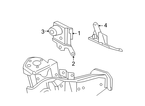 2004 Lincoln Navigator Sensor Assembly Diagram for 2L1Z-3C296-BA