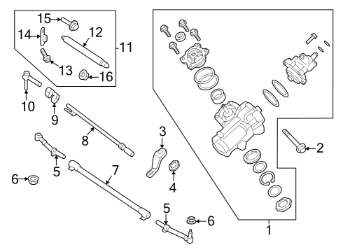 2024 Ford F-250 Super Duty Steering Gear & Linkage Diagram