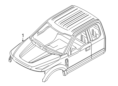 2019 Ford F-350 Super Duty Cab Assembly Diagram