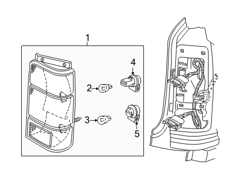 1999 Ford Expedition Combination Lamps Diagram