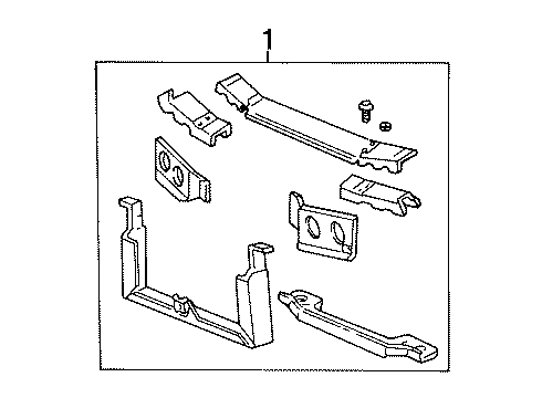 2003 Ford Windstar Support - Radiator Diagram for XF2Z-16138-BA