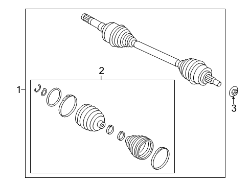 2023 Ford Mustang Drive Axles - Rear Diagram