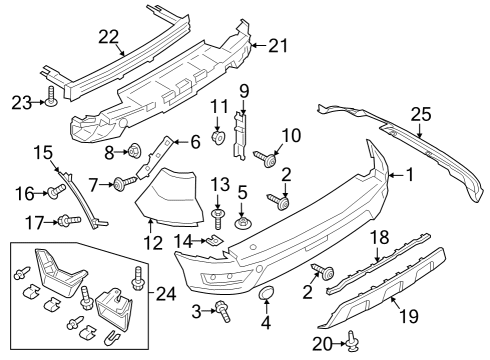 2019 Ford EcoSport Rear Bumper Diagram