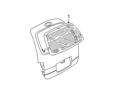 2006 Ford Freestar Lift Gate - Glass & Hardware Diagram