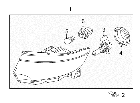 2014 Ford Edge Bulbs Diagram 1 - Thumbnail