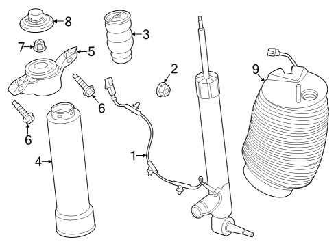 2023 Lincoln Aviator Shocks & Components - Rear Diagram