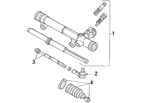 1990 Lincoln Continental P/S Pump & Hoses, Steering Gear & Linkage Diagram 2 - Thumbnail