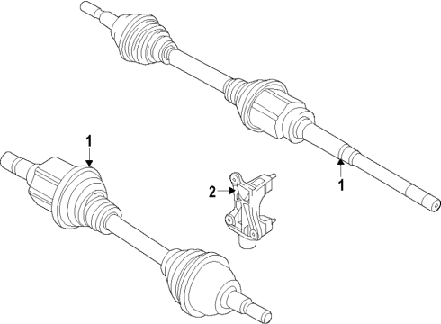 2019 Ford Explorer Front Axle Shafts & Joints, Drive Axles Diagram