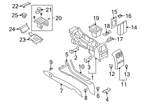 2009 Lincoln MKS Bracket Diagram for 8A5Z-54047A18-A