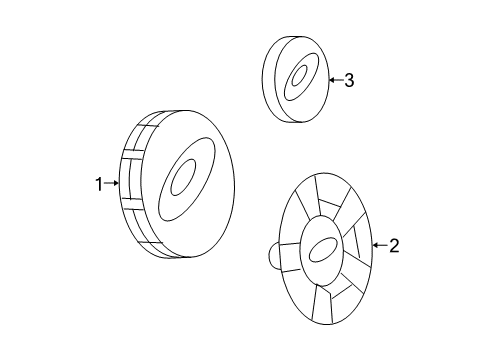 2007 Ford Freestar Wheel Covers & Trim Diagram