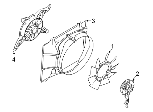 2019 Ford E-350 Super Duty Cooling System, Radiator, Water Pump, Cooling Fan Diagram 1 - Thumbnail