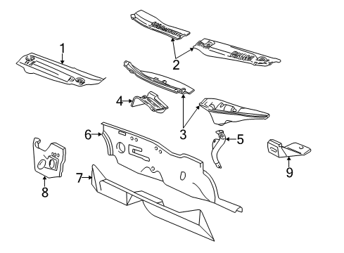 2002 Ford Taurus Reinforcement Diagram for YF1Z-5410960-AA