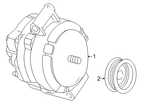 2005 Mercury Mariner REMAN ALTERNATOR ASY Diagram for 6L8Z-10346-ADRM