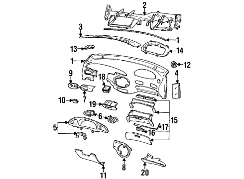 1996 Ford Taurus Check Assembly - Door Diagram for F6DZ-5406102-A