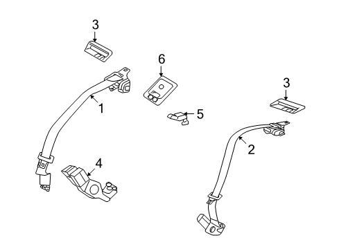 2007 Ford Fusion Rear Seat Belts Diagram