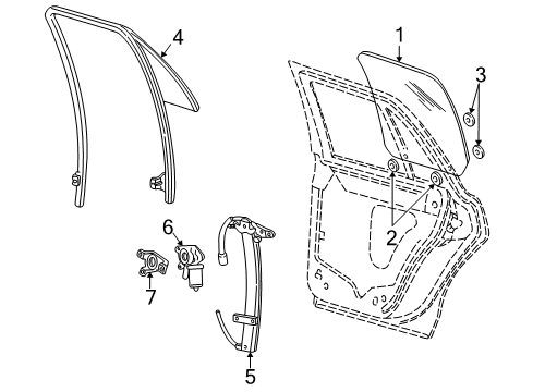 2004 Mercury Grand Marquis Rear Door Diagram 2 - Thumbnail